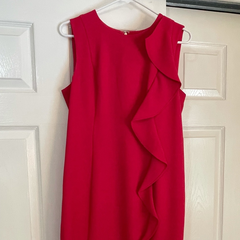 Pink dress with ruffle